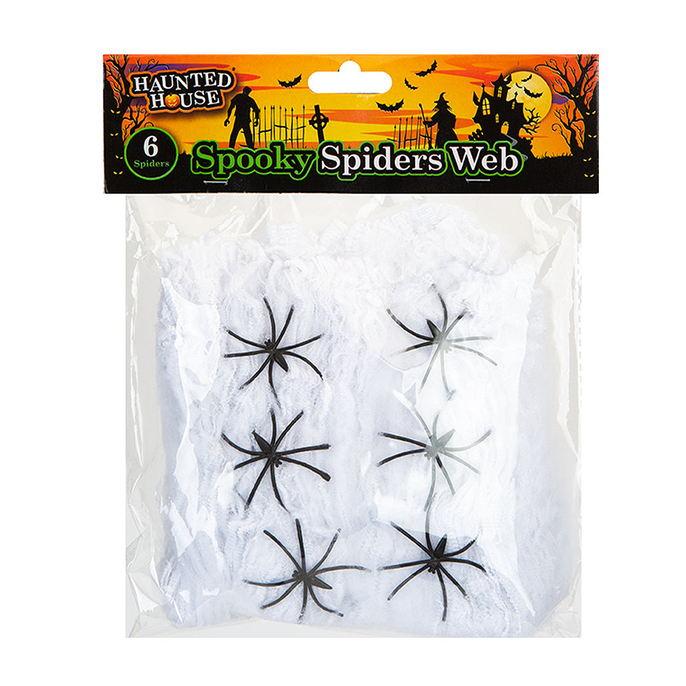 Halloween Spooky Spiders Jumbo Web With 6 Spiders