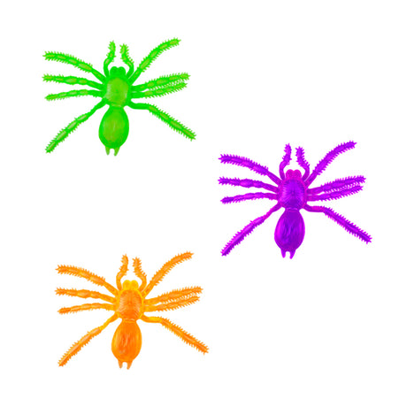 Halloween Haunted House Giant Neon Spiders 2pk