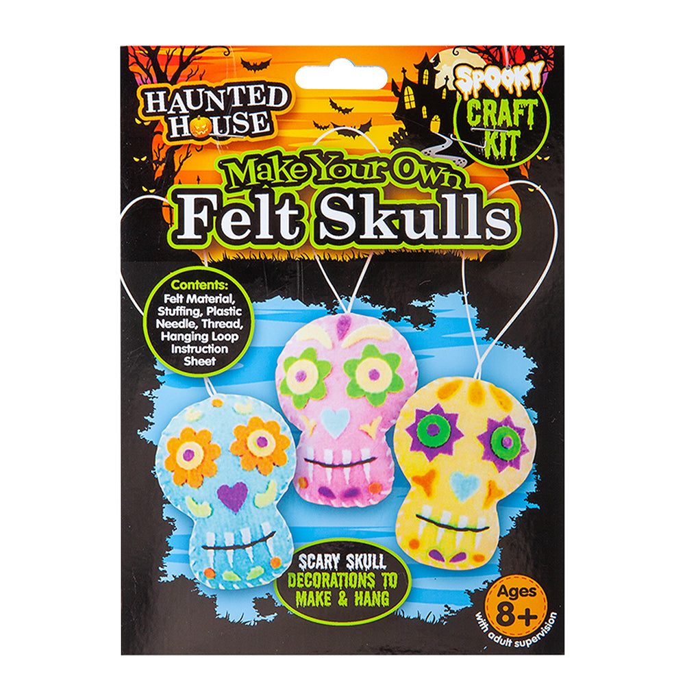 Make Your Own Felt Skulls Spooky Halloween Craft Kit