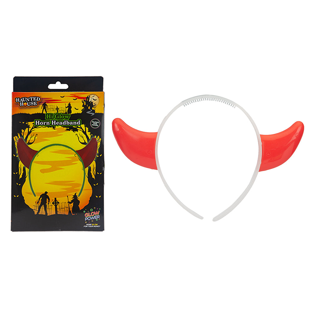 Halloween Haunted House Hi-Glow Horn Headband