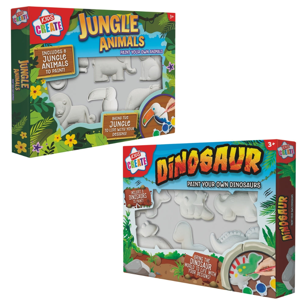 Paint Your Own Dinosaur / Animal Jumbo 6pk Craft Kit