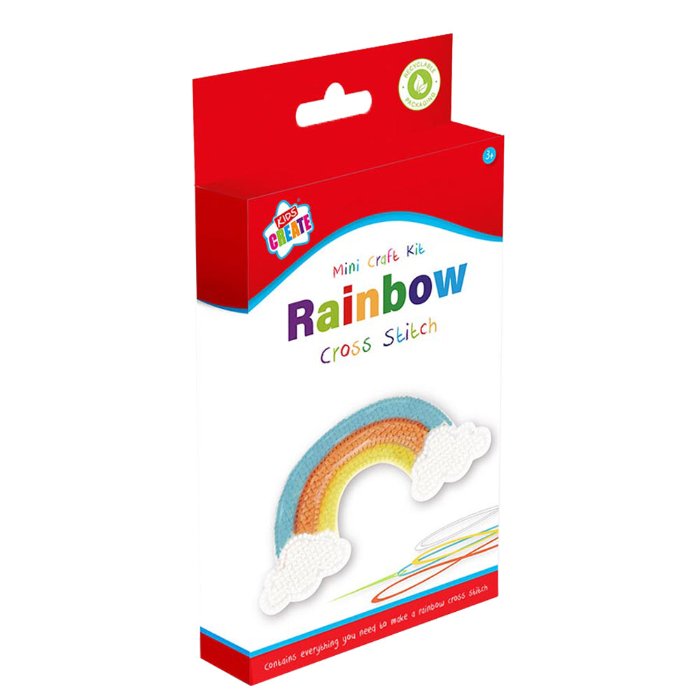 Kids Create Rainbow Cross Stitch Mini Craft Kit