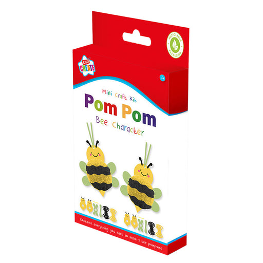 Kids Create Pom Pom Bee Characters Mini Craft Kit