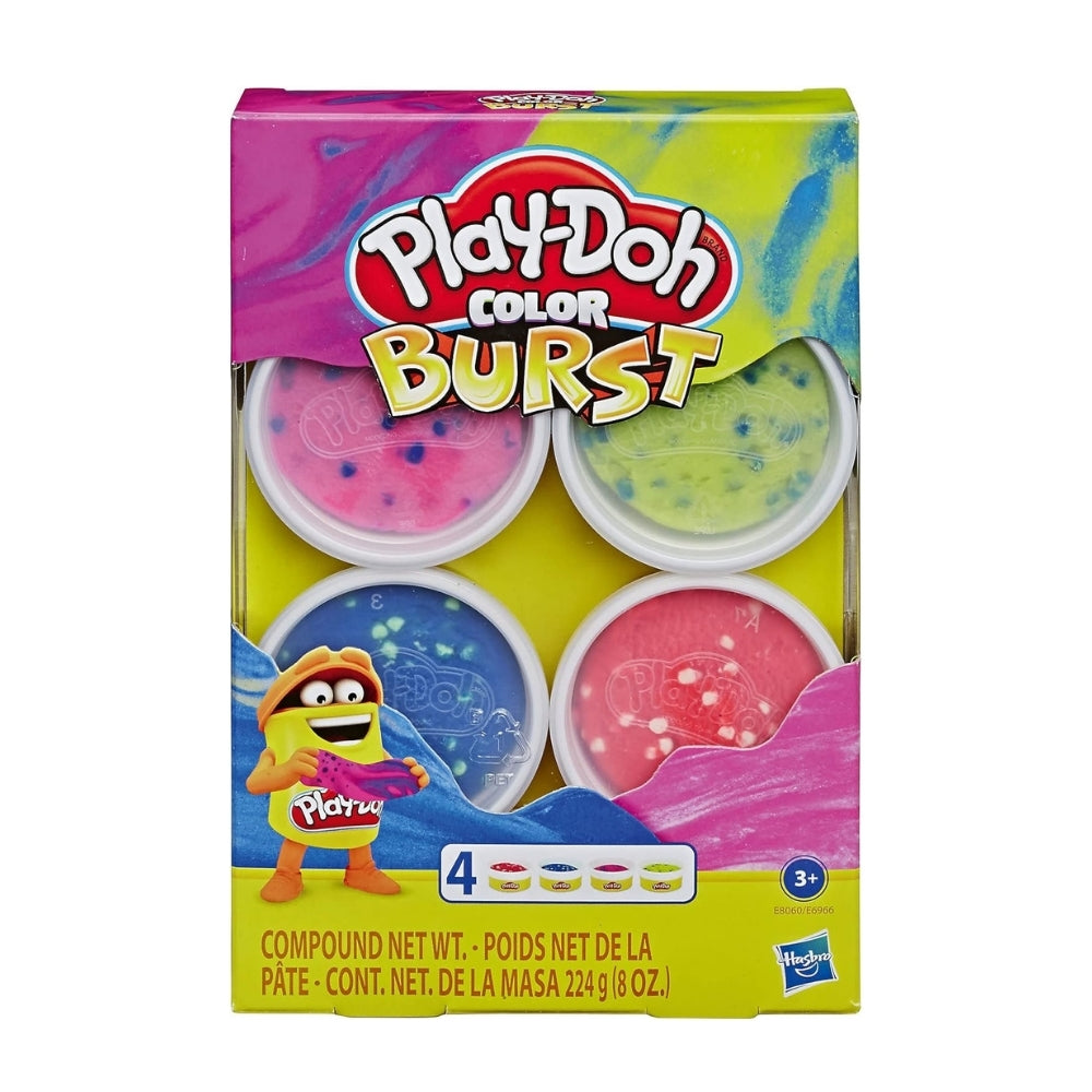 Play-Doh Colour Burst Dough Tub 4pk