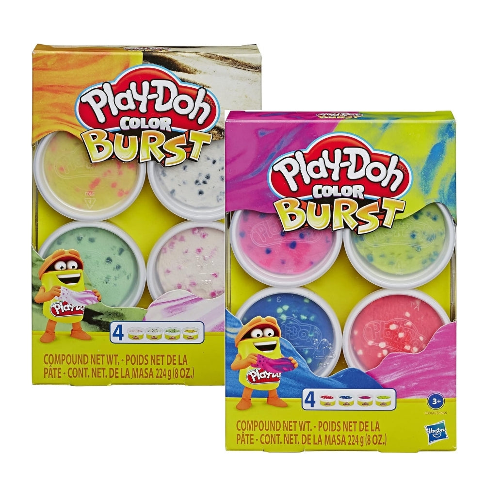 Play-Doh Colour Burst Dough Tub 4pk