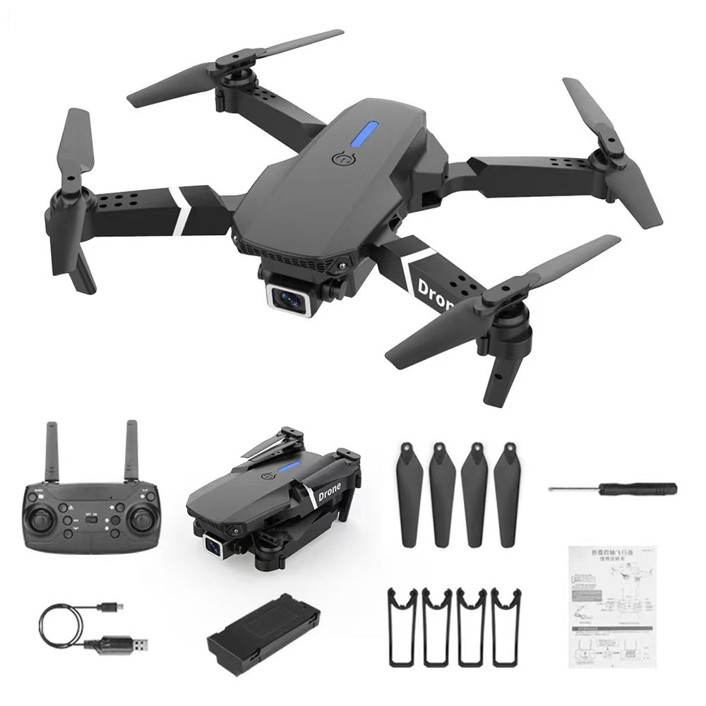 E99 Black Dual Camera Drone + 4K HD Aerial Photography & Advanced Flight Features