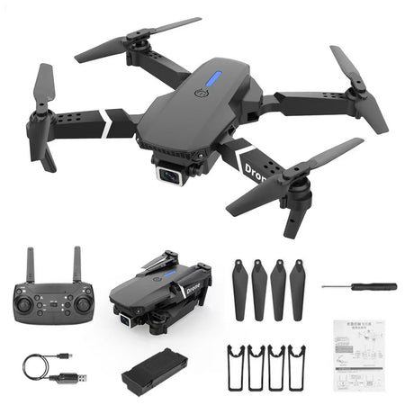 E99 Black Dual Camera Drone + 4K HD Aerial Photography & Advanced Flight Features