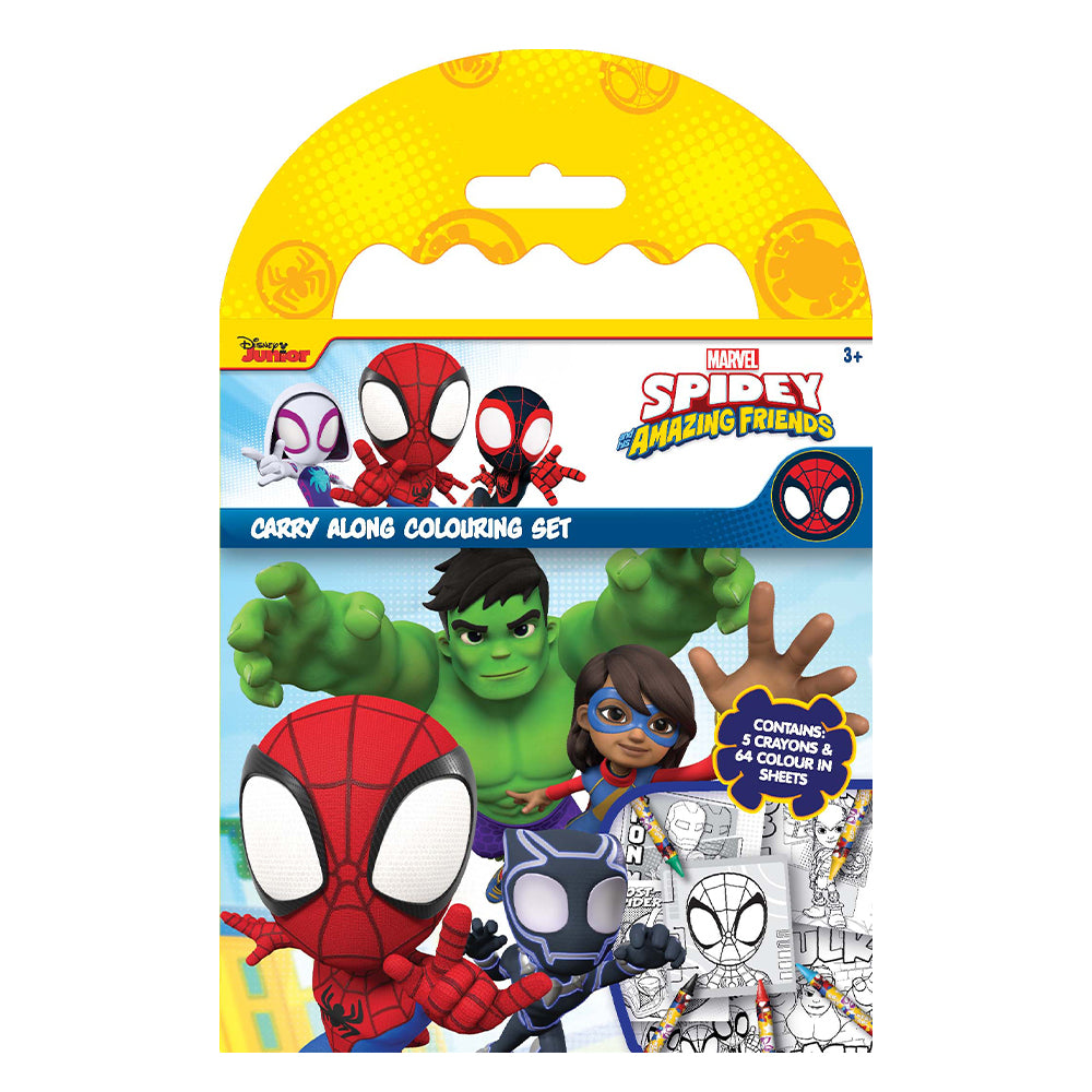 Marvel Spidey & His Amazing Friends Spider-Man Carry Along Colouring Set