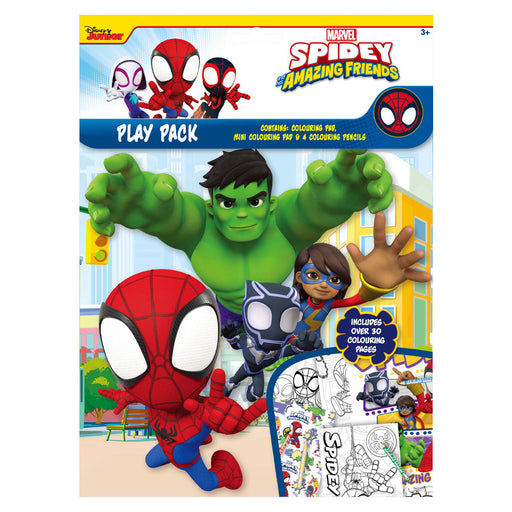Marvel Spider Amazing Friends Play Pack With Colouring Pads & Pencils