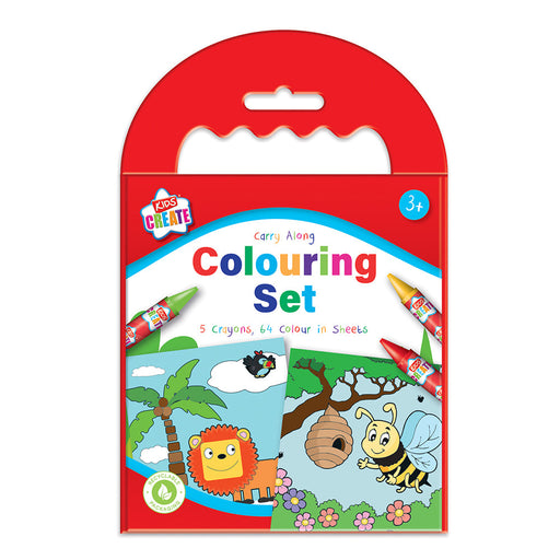 Carry Along Colouring Set + 64 Sheets & 5 Crayons