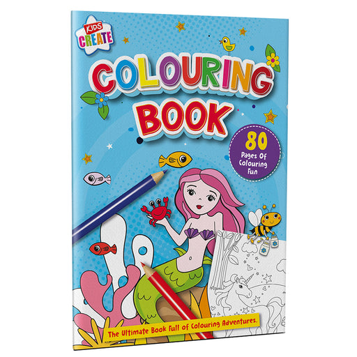 Kids Create 80 Page Colouring Book - Mermaid