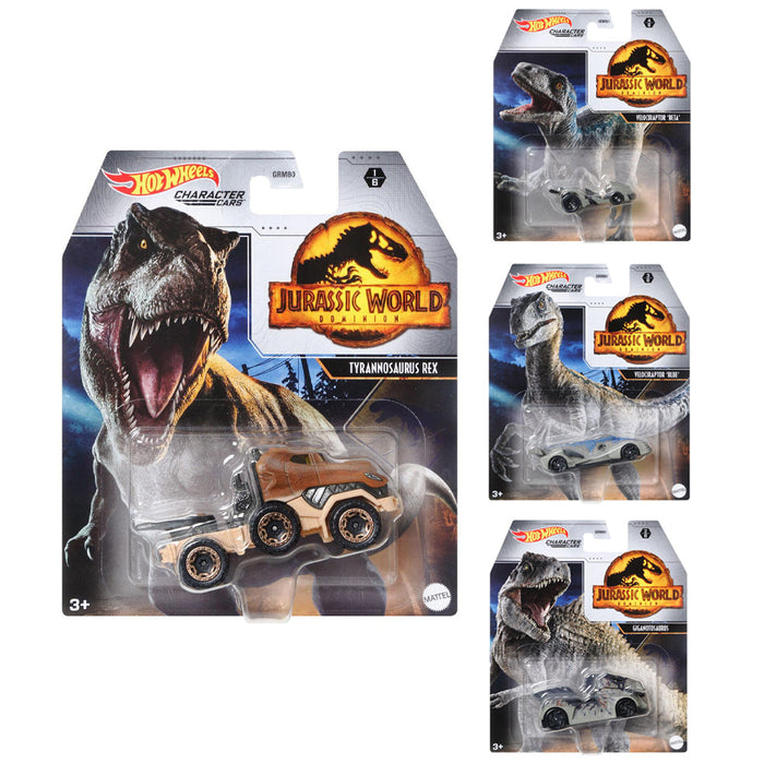 Hot Wheels Jurassic World Dominion Character Cars 1:64 Scale