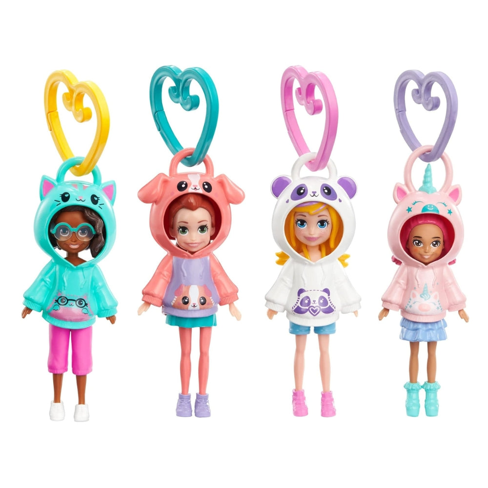 Polly Pocket Hoodie Doll & Heart Shape Clip