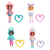 Polly Pocket Hoodie Doll & Heart Shape Clip