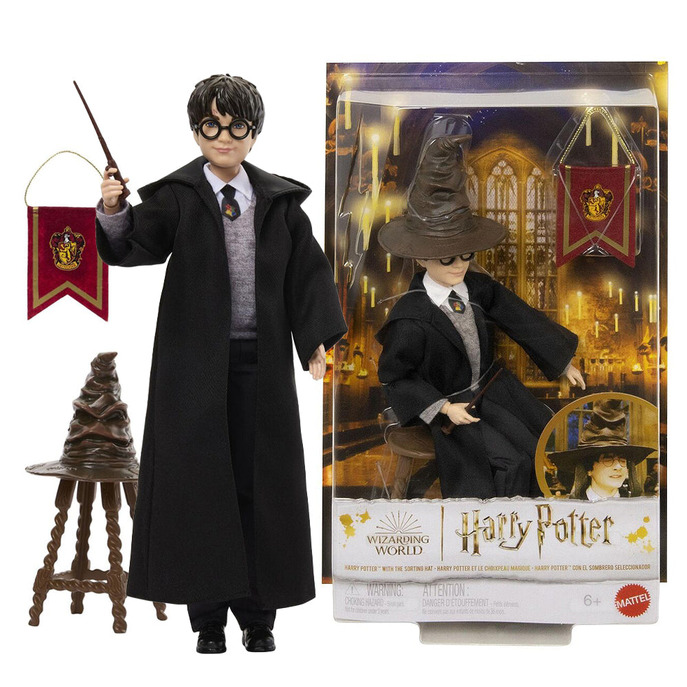 Harry Potter Wizarding World Harry Potter With Sorting Hat 12" Doll Figure Set