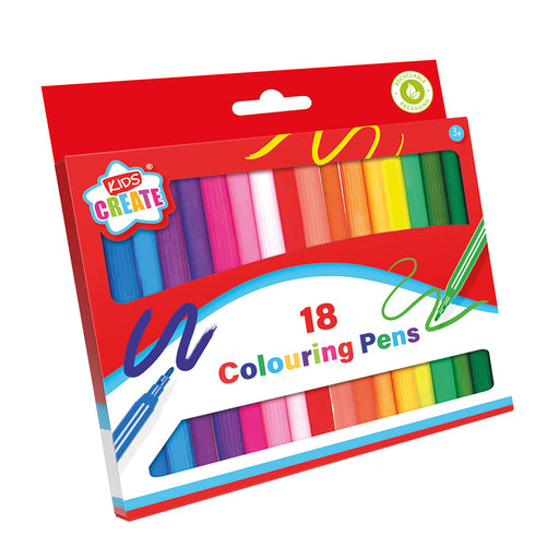 Fibre Tip Colouring Pens 18pk