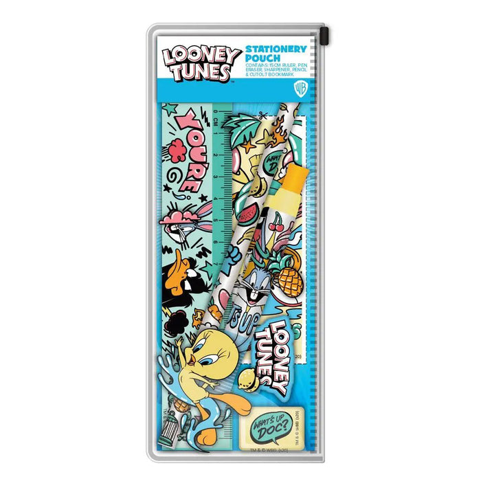 Looney Tunes Stationery Pouch 6pc Set