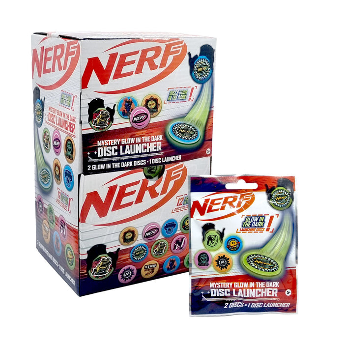Nerf Mystery Disc Launcher Glow In The Dark Mini Collectible Blind Bag