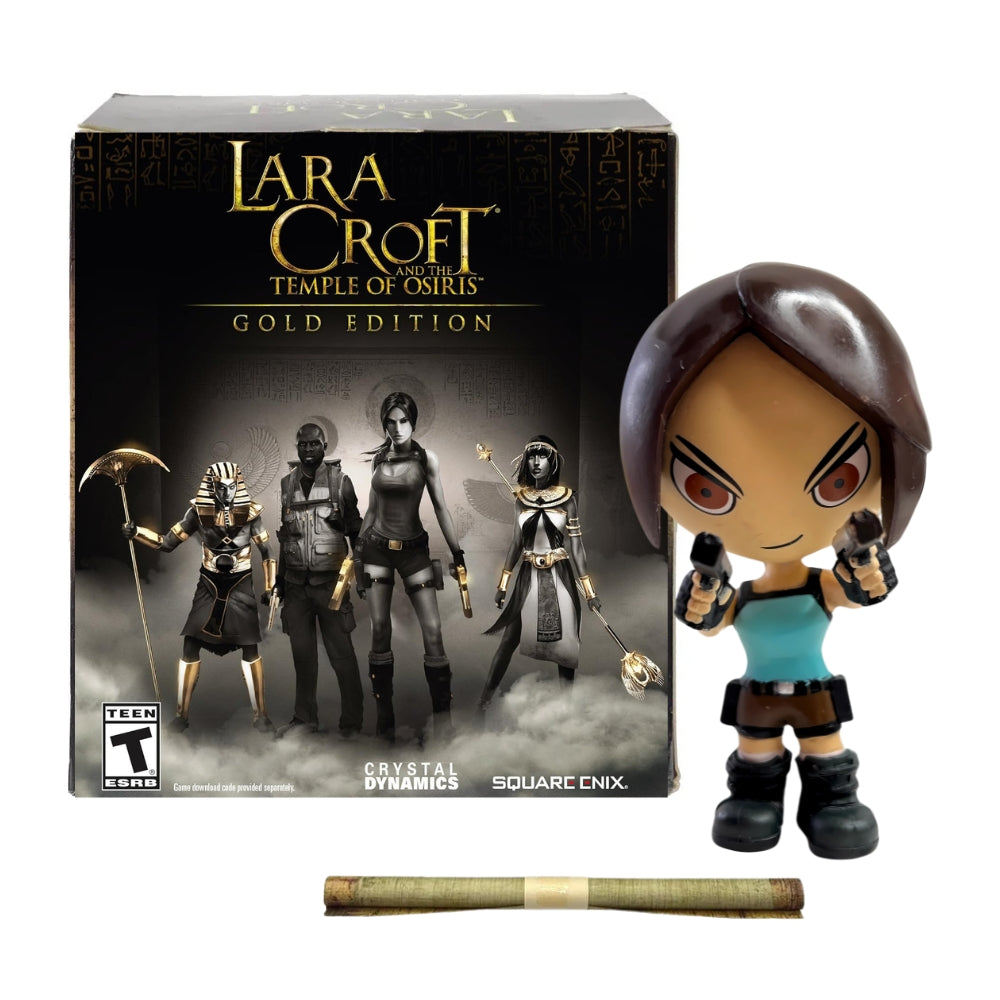 Lara Croft Temple Of Osiris Gold Xl Mini Figure, Book & Map Collectible Box