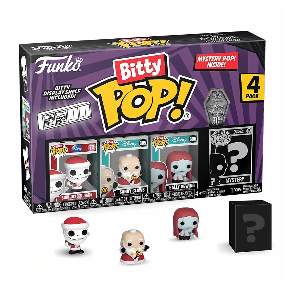 Funko Bitty Pop Disney The Nightmare Before Christmas Collectible Figure 4 Pack Set