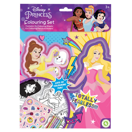 Disney Princess Colouring Set With Sheets Pencils & Stickers