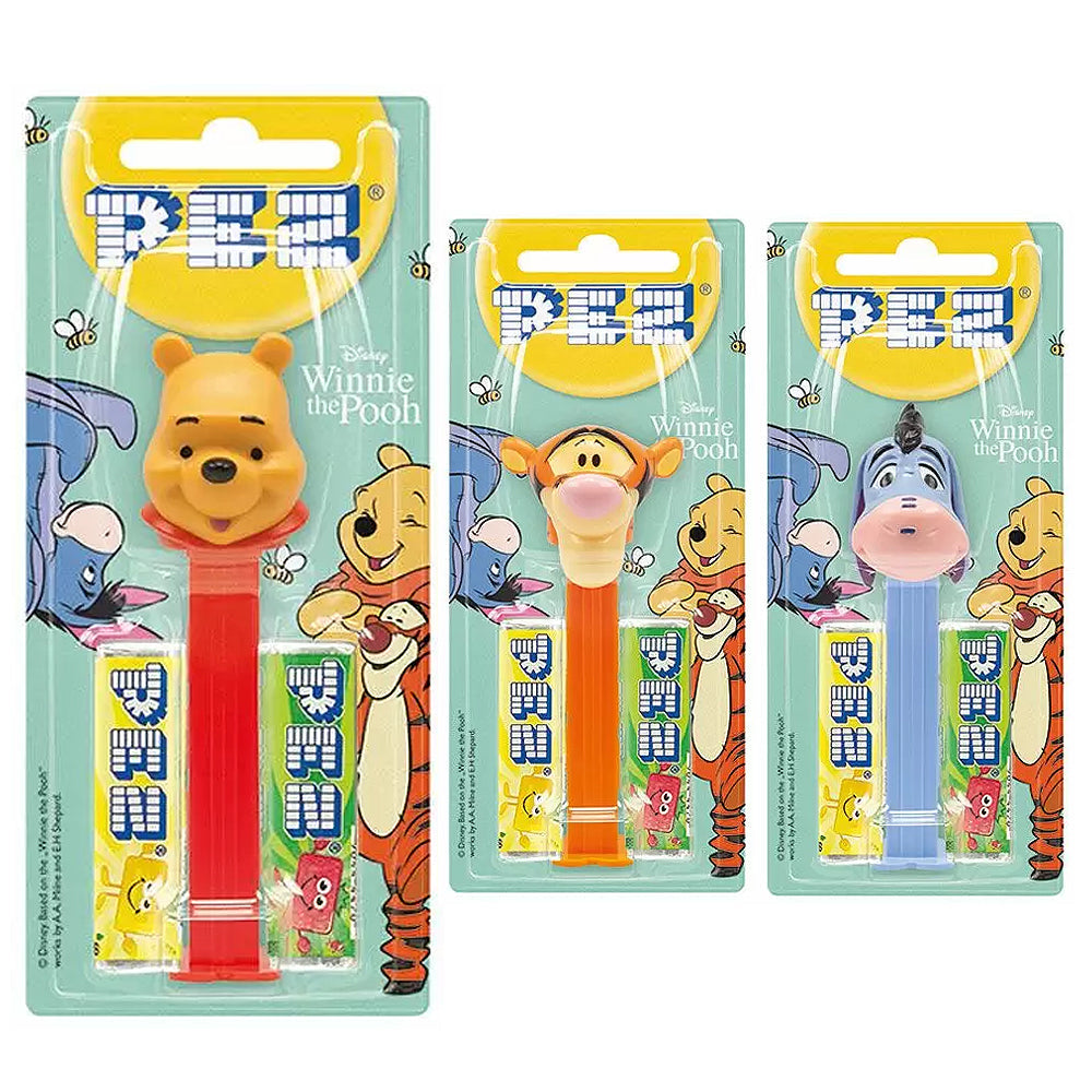 Disney Winnie The Pooh Pez Dispenser + 2 Refill Packs