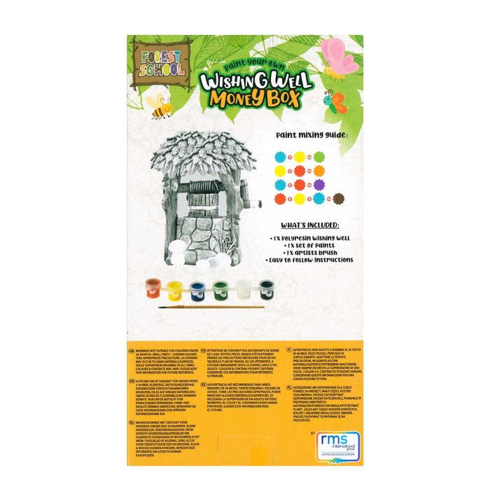 Forest School Paint Your Own Wishing Well Money Box Play Set