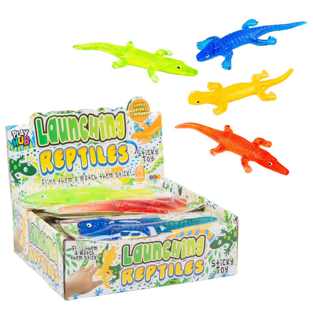 ToyHub Squishy & Sticky Launching Reptile Toy