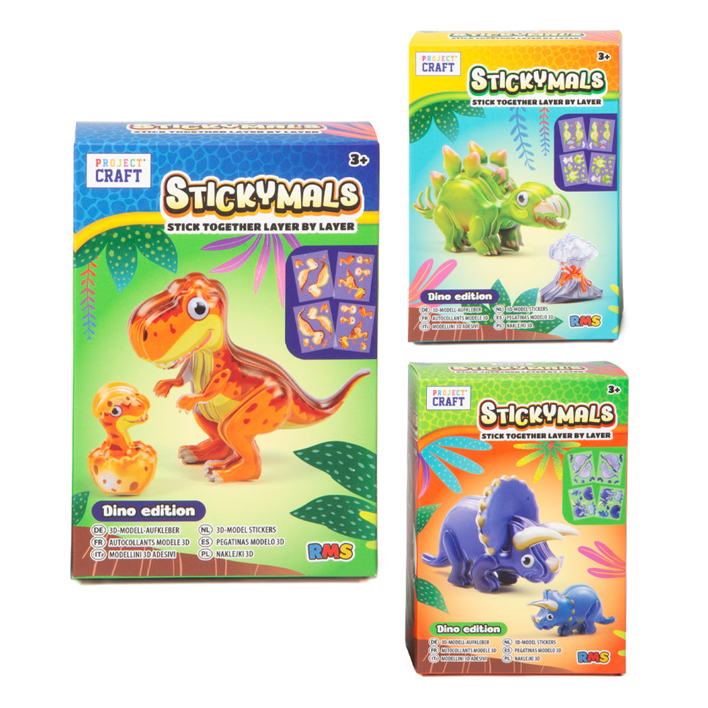 Stickymals Dinosaur Stick Together Model Craft Figure