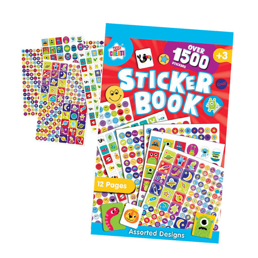 Sticker Book 1500pc Assorted Designs
