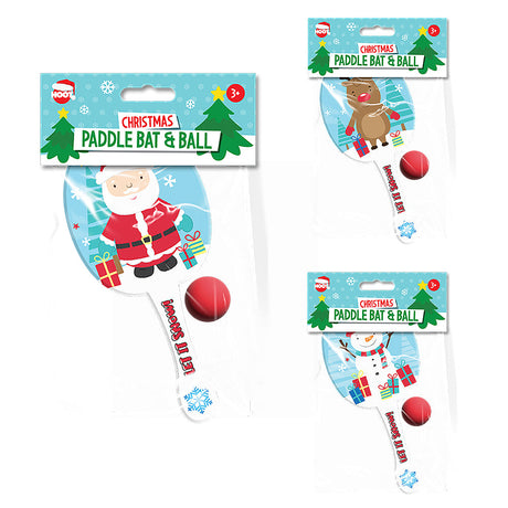 Christmas Paddle Bat & Ball Game