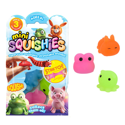 Mini Squishies Super Cute Stetchy Animal Sensory Fidget Toy 3pk
