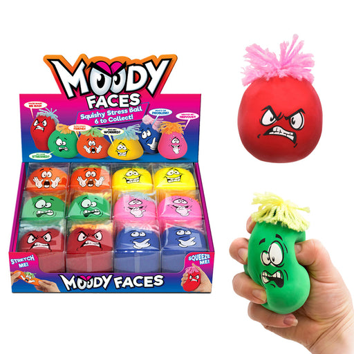 Moody Faces Squishy Stress Ball Toy