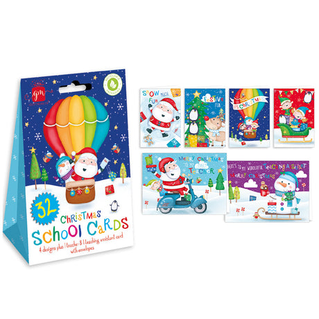 Christmas School Cards 32pk