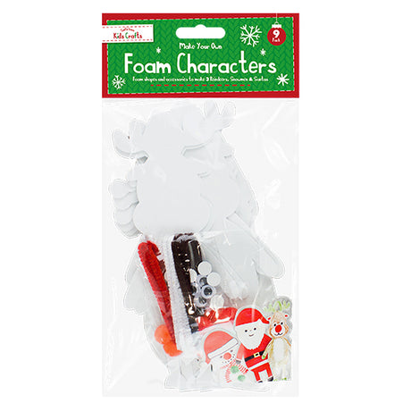 Christmas Make Your Own Foam Characters Craft Kit 9pk