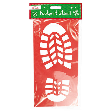 Christmas Santa Boot Footprint Stencil