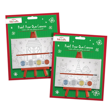 Christmas Paint Your Own Mini Canvas with Stand