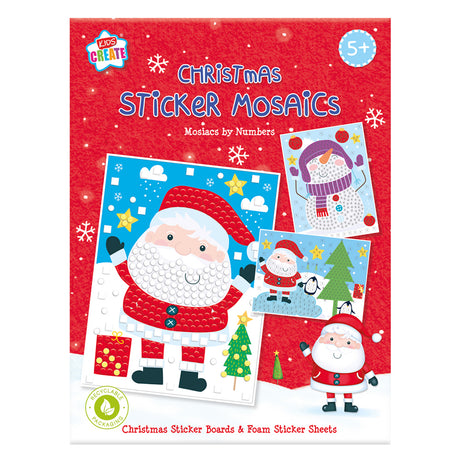 Christmas Sticker Mosaics By Numbers Craft Pack