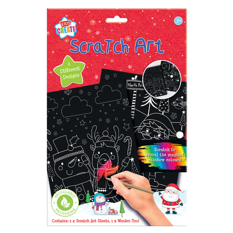 Christmas Magical Rainbow Colour Scratch Art Kit