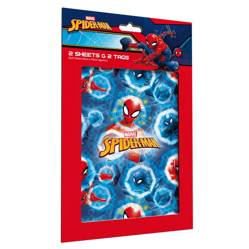 Spider-Man Wrapping Paper 2 Sheets & 2 Tags Pack