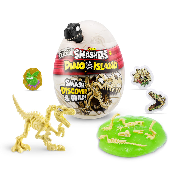 Zuru Smashers Dino Island Smash Discover & Build Dinosaur 6pc Egg