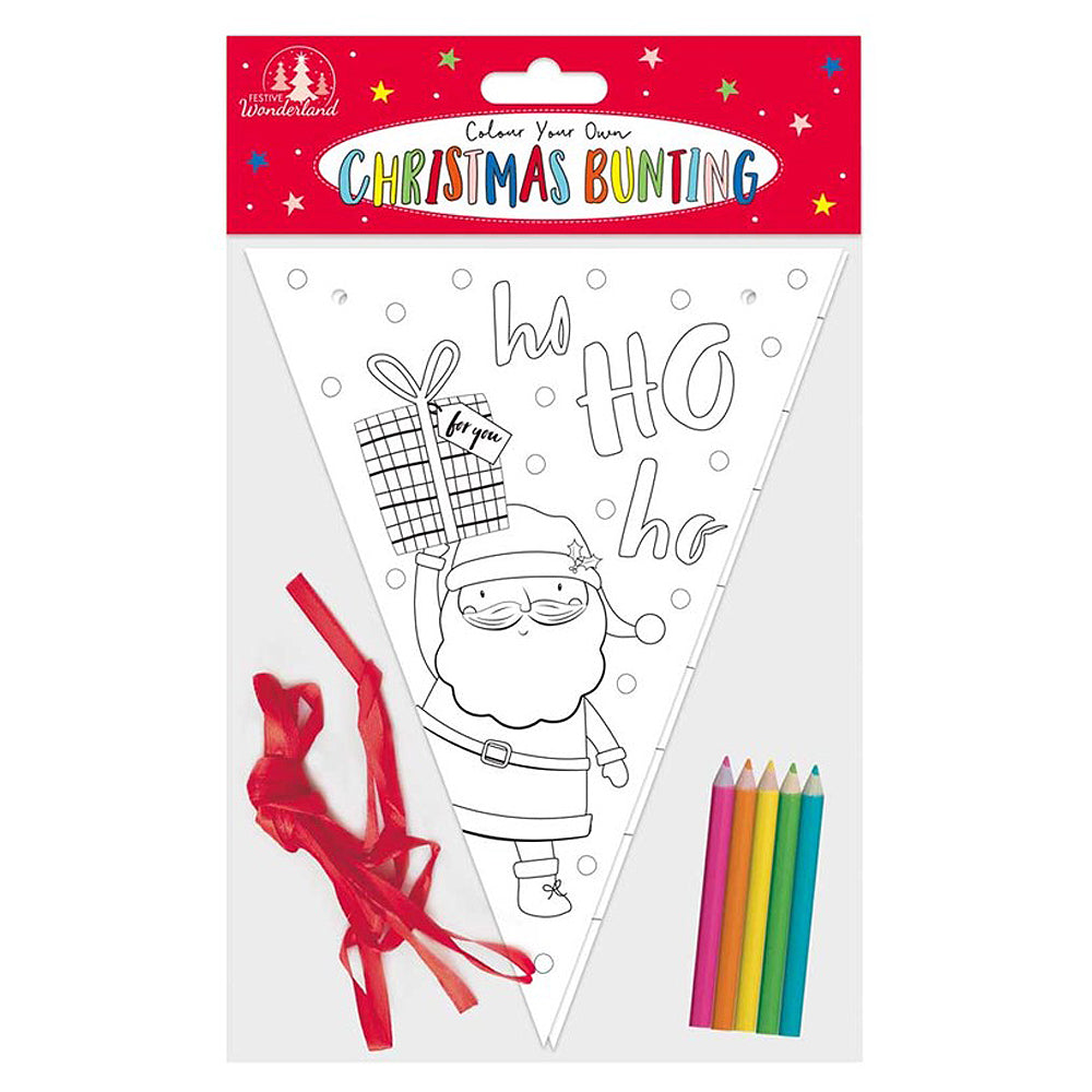 Christmas Colour Your Own Bunting Set