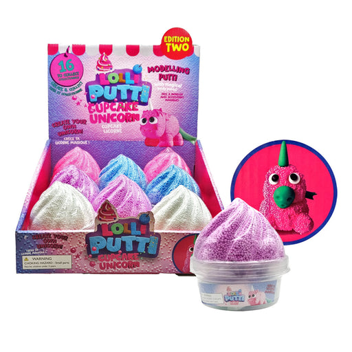 LolliPutti Cupcake Unicorn Modelling Putty With Magical Body Parts Tub