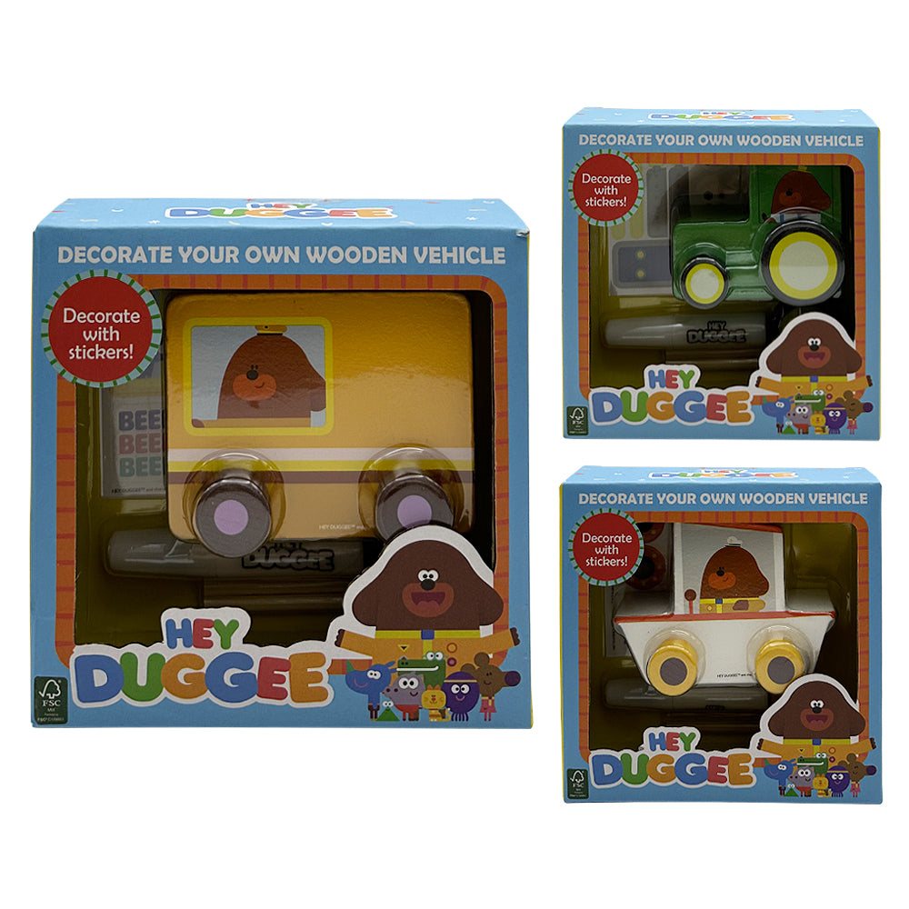 Hey Duggee Decorate Your Own Wooden Vehicle Figure