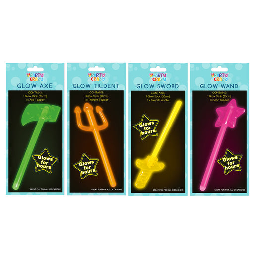 Party Crazy Assorted Shape 20cm Glow Wand