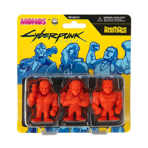 Cyberpunk 2077 Monos Animals Collectible Mini Figure 3pk (Orange)