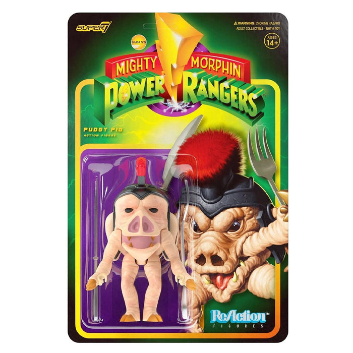 Mighty Morphin Power Rangers Pudgy Pig Super7 ReAction 3.75" Collectible Figure