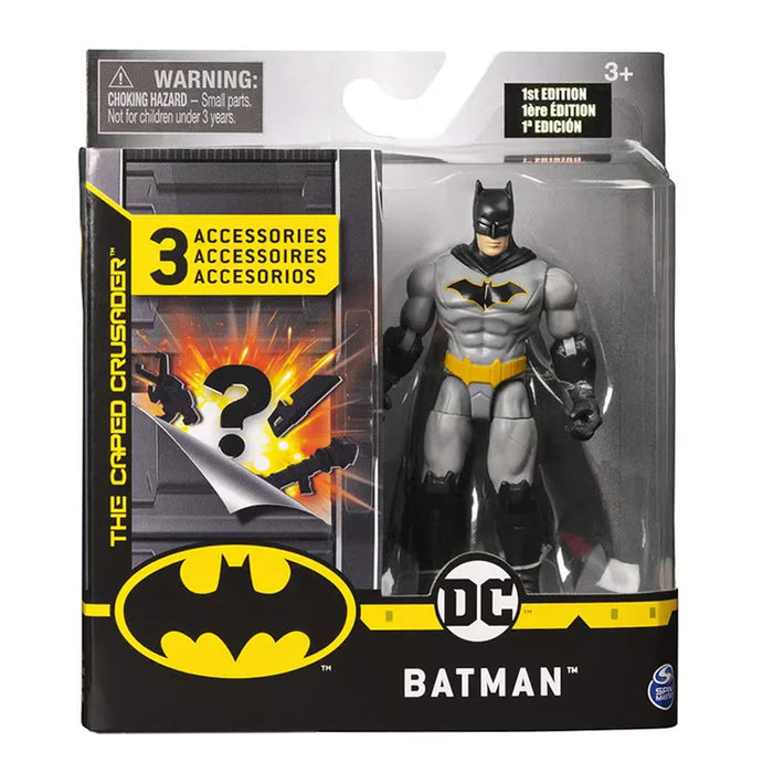 DC Comics The Caped Crusader Batman 4" Action With Accessories