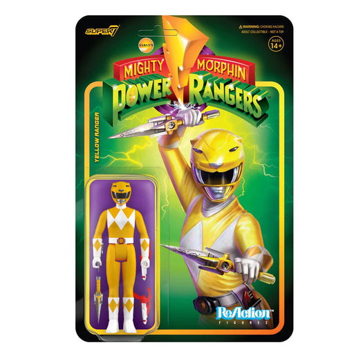 Mighty Morphin Power Rangers Yellow Ranger Super7 ReAction 3.75" Collectible Figure