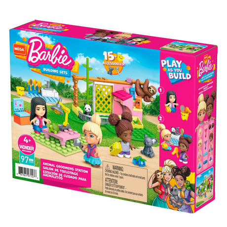Mega Construx Barbie Animal Grooming Station Building Bricks Playset